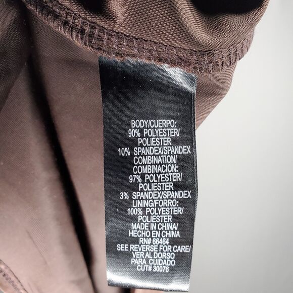 Sandra Darren Brown Velvet Empire Dress 10 Satin Trim V-Neck Romantic Old Money - Picture 10 of 11